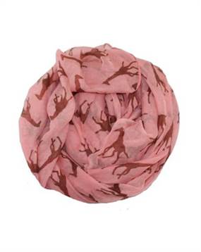Køb pink tørklæder med flotte giraf print